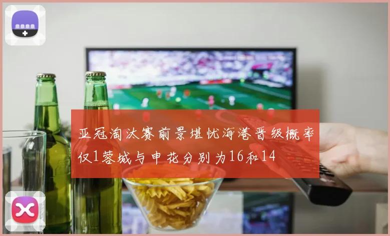 亚冠淘汰赛前景堪忧海港晋级概率仅1蓉城与申花分别为16和14